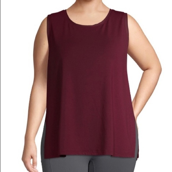 Athletic Works Tank size 5X in burgundy NWT sleeveless workout summer hot layer - Picture 14 of 16